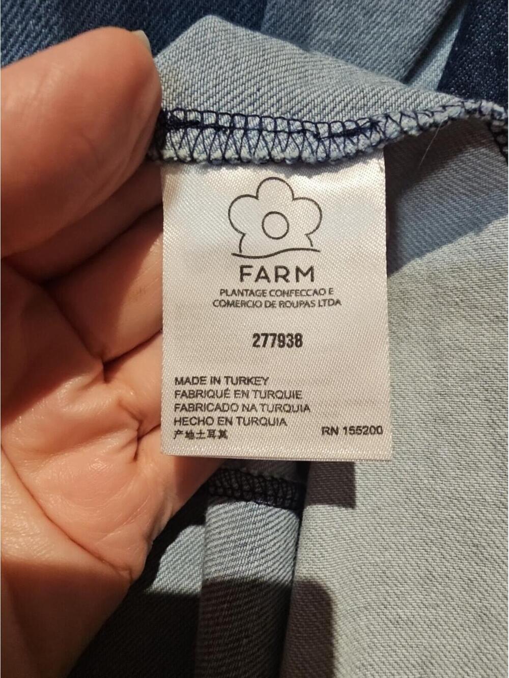 New Anthropologie x Farm Rio Colorblocked Denim Midi Dress sz XS $248 - Picture 7 of 8